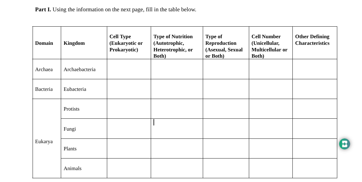 <p>fill in first row left to right, not last column </p>