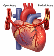 <p>§Arteries arise from the aorta close to the aortic valve</p><p>§Deoxygenated blood returns to the Right atrium via the <span style="color: purple;">coronary sinuses/anterior cardiac veins (this is from heart muscle itself</span>, the vena cavae would be from the body)</p><p style="text-align: left;"></p><p style="text-align: left;"><span style="color: purple;"><strong>Collateral coronary circulation</strong></span><br></p><p style="text-align: left;">The coronary arteries from small inter-connections called <strong>collateral vessels</strong>. These channels normally carry very little blood, but they can become functionally important when a coronary artery becomes <strong>partially or completely occluded</strong>.</p><p style="text-align: left;"></p><p style="text-align: left;">In such cases, blood can be <strong>diverted from a patent (non-occluded) artery to the region supplied by the blocked artery</strong>, helping maintain myocardial perfusion and limiting the extent of<span style="color: purple;"> ischemia (lack of blood flow to tissue)</span>. Over time, these collateral vessels may enlarge and become more efficient, especially in chronic coronary artery disease.</p>