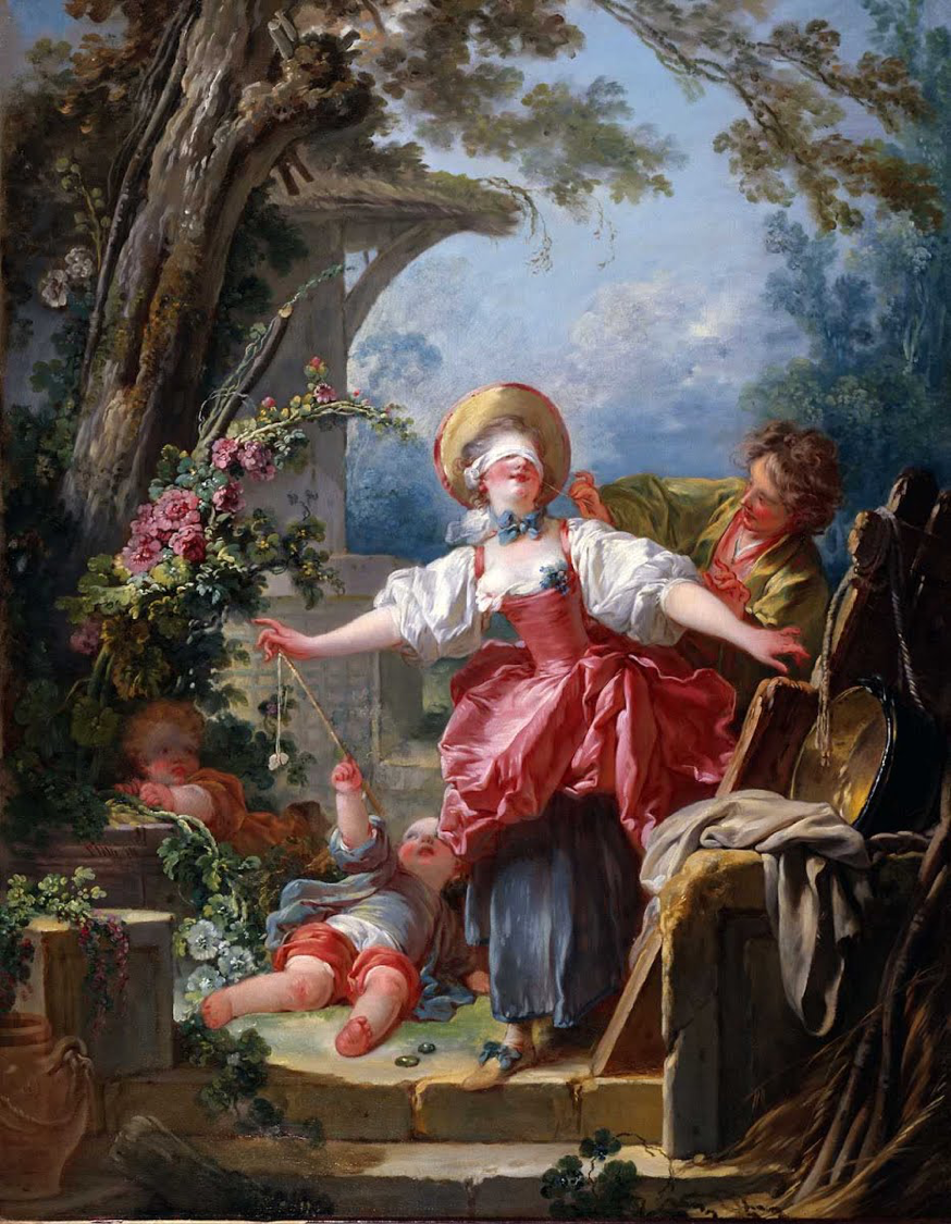 <p><span>Jean-Honoré Fragonard: <em>Szembekötősdi </em><strong><em>(Le collin maillard),</em></strong></span></p>