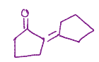 <p>Reacts with itself one of the oxygens is removed and there is a double bond</p>