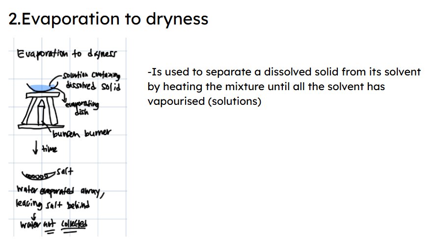 <p>** only if dissolved solid is heat stable </p>