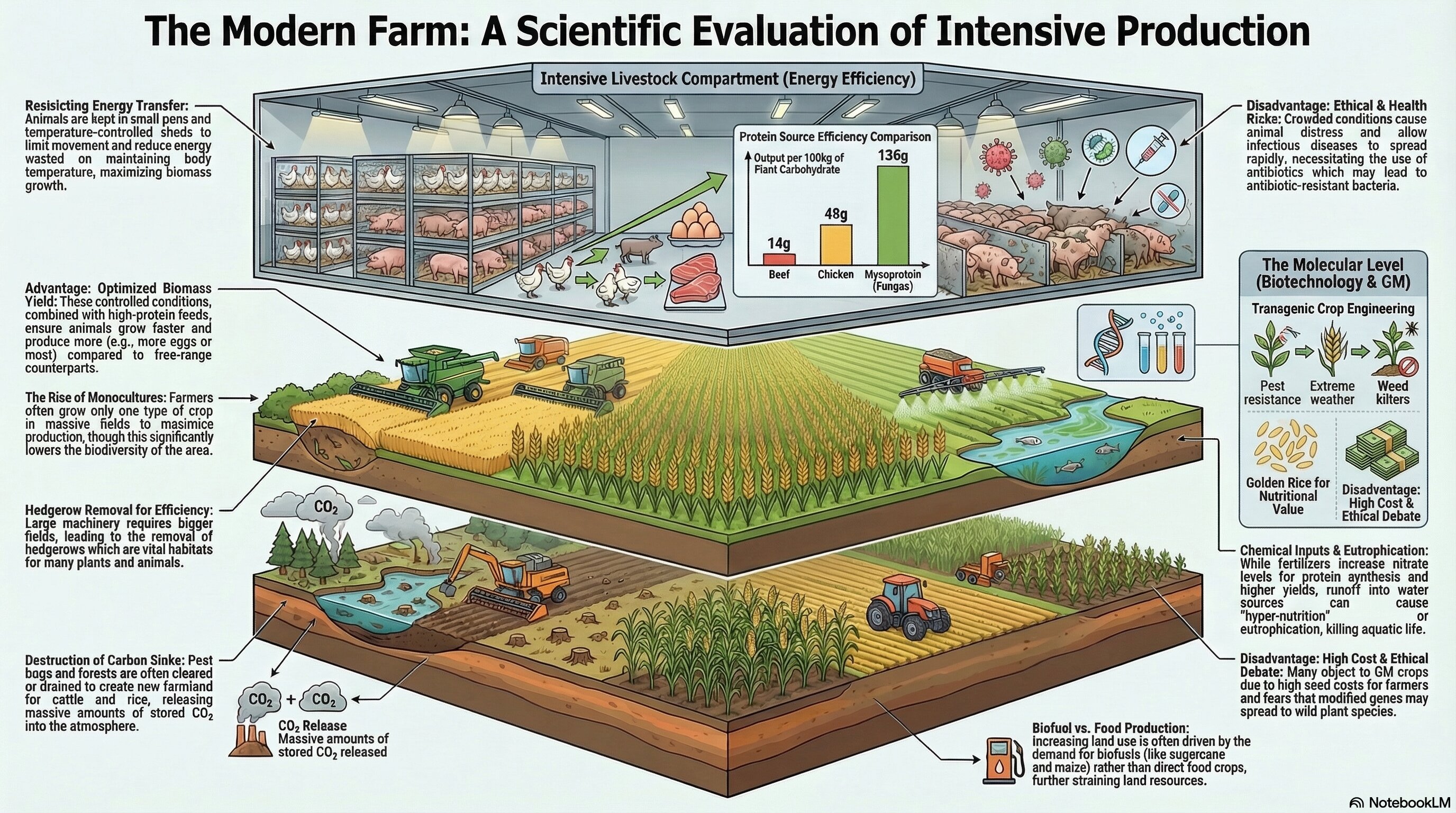 <p><span>Evaluate the advantages and disadvantages of modern farming techniques.</span></p>