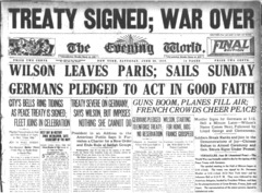 <p>Treaty known for its harsh reparations towards the Germans after World War I.</p>