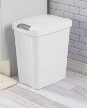 <p>7.5 Gal. TouchTop™ Wastebasket White, Black</p>