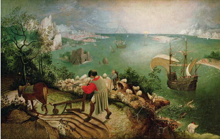 <p>Landscape with the Fall of Icarus </p>