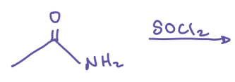 <p>Amide + SOCl2</p>