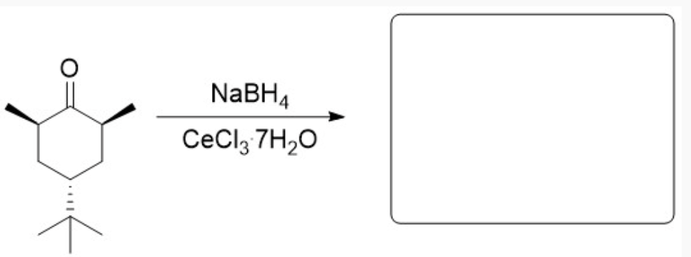 <p>Why is only one product observed from this reaction? Explain your answer in complete sentences and include an image of the chair structure that adequately shows any relevant steric or electronic interactions that impact this reactivity.</p>