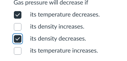 <p>Gas pressure will decrease if…?</p>