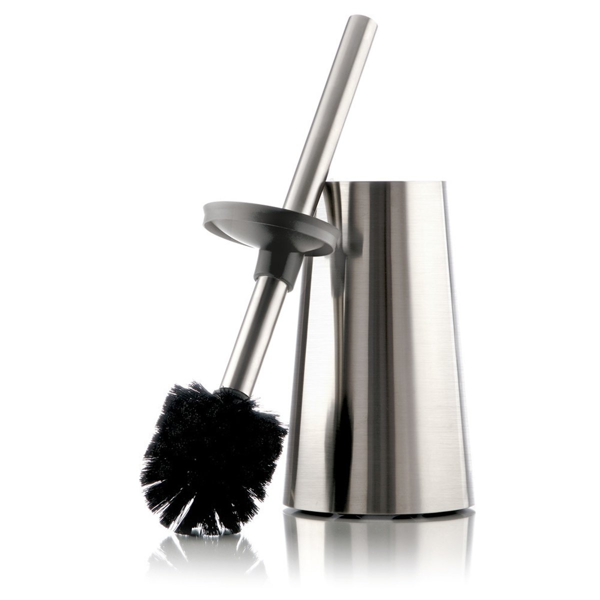 <p>A tool used for cleaning the inside of a toilet bowl.</p><p>Example: Use the toilet brush and some bleach to clean the toilet.</p>