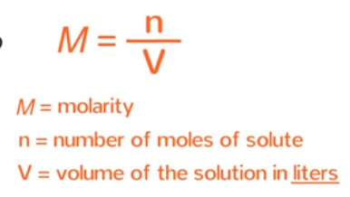<p>True or False<br><br>Molarity is equivalent to moles/Liter?</p>