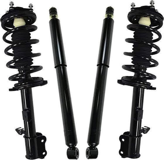 <p>Shock Absorbers - Helps keep suspension from bouncing too much. (Sometimes separate from springs, collects bouncy spring feel and stops the bounce/oscillation) </p>
