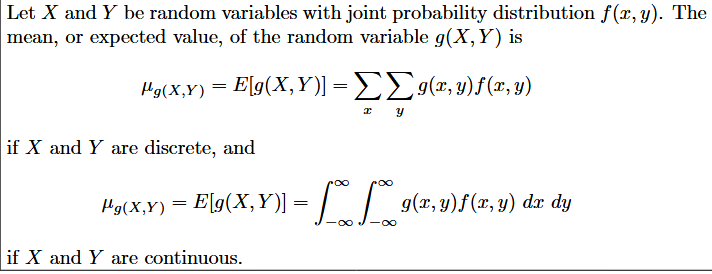 <p>-sum of xy * f(x, y)</p>