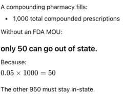 <p>>5%</p><p>So no more than 5% can leave the state</p><p>- MOU: memorandum of understanding</p>