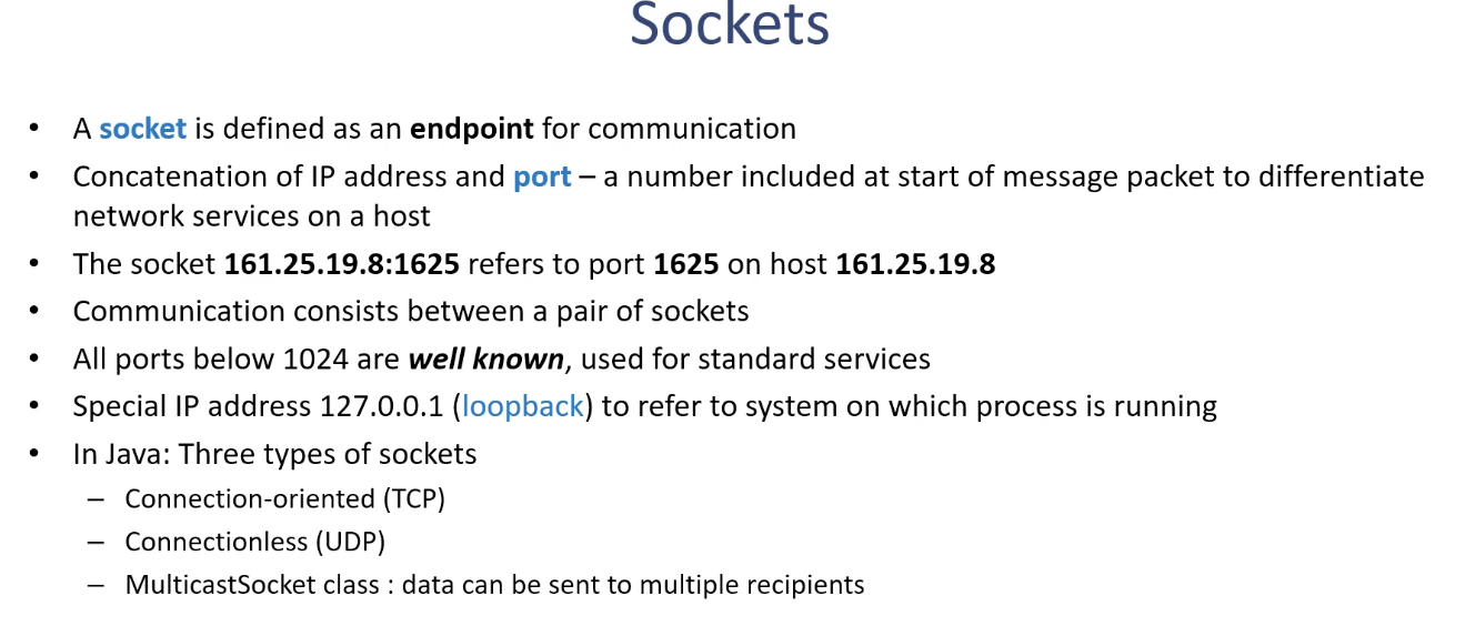 <p>Sockets</p>