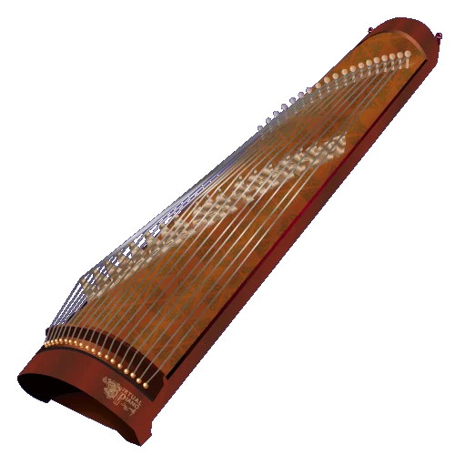 <ul><li><p>traditional Japanese zither with plucked strings. (Chordophone)</p></li></ul><p></p>