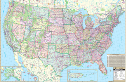 <p><strong><u>-FOCUSES ON LOCATIONS</u></strong></p><p>-Typically display boundaries, names, unique identifiers, such as states </p><p>-May also show major cultural and physical features, such as roads </p>