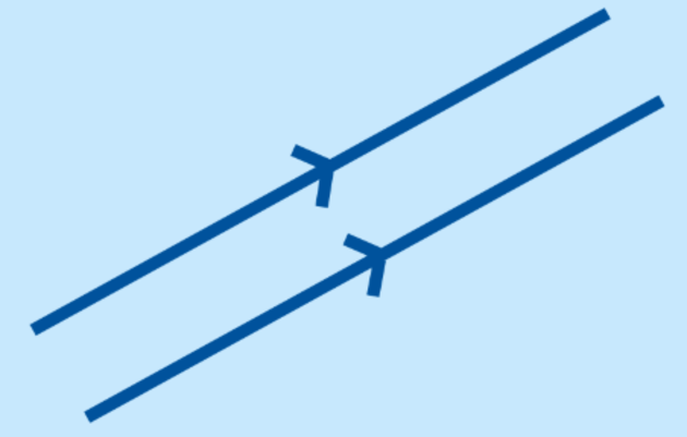 <p>Lines that never intersect and are coplanar. </p>