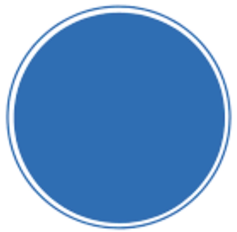 <p>What is the category of signs with this blue circle? What kind of messages does it convey?</p>