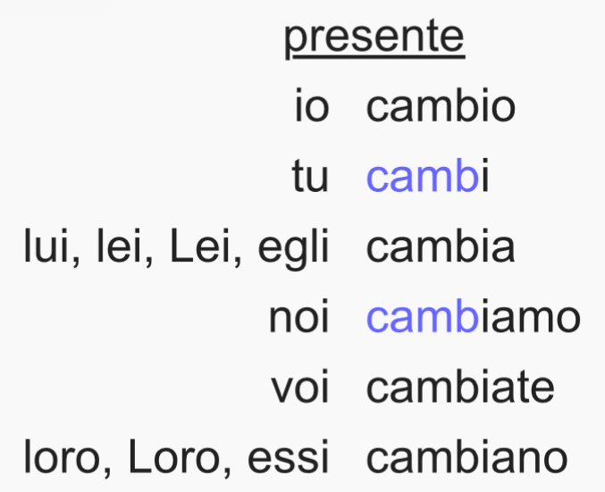 <p>cambiare</p>
