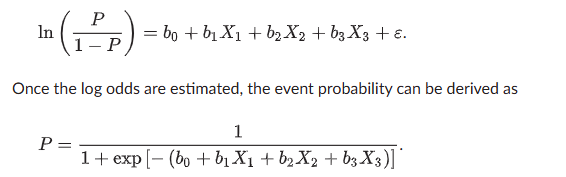 <p><span>The natural logarithm (ln) of the odds of an event happening</span></p>