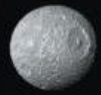 <ul><li><p>Hershel crater</p></li><li><p>“inner icey moons”</p></li><li><p>intermediate sized </p></li><li><p>orbit between ring system and Titan</p></li><li><p>heavily cratered</p></li><li><p>water ice</p></li></ul><p></p>
