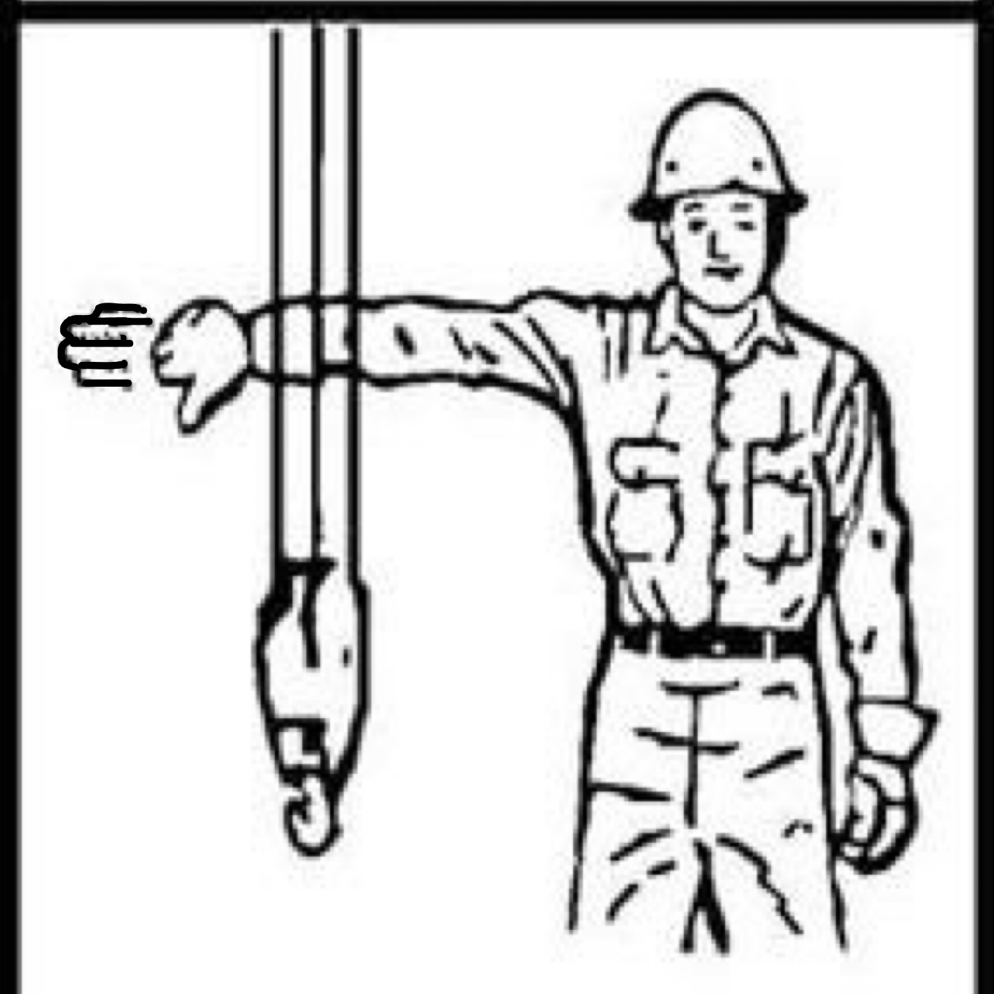 <p>What is the meaning of this hand signal? </p>