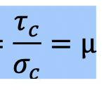 <p>a ratio of the shear strength of the bond to the limiting normal stress</p><p></p>
