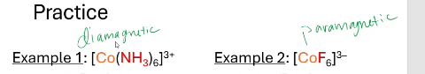 <p>complete this using crystal field theory </p>