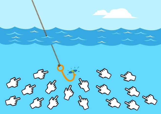<p>Content found in online articles or news designed to attract attention and encourage users to click on a link, which students are taught to avoid.</p>