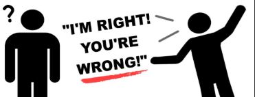 <p>you are certain that you are right and that everyone else is wrong (độc đoán)</p>