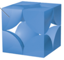 <p>Amount of atoms in this unit cell; type of unit cell?</p>