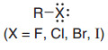 <p>A compound containing a carbon atom bonded to a halogen atom, such as chlorine, bromine, or iodine</p>