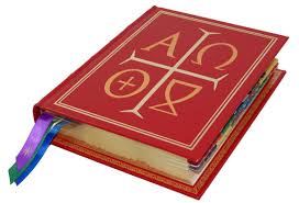 <p>book contained the prayers said by priest during the Mass, aka Roman Missal</p>