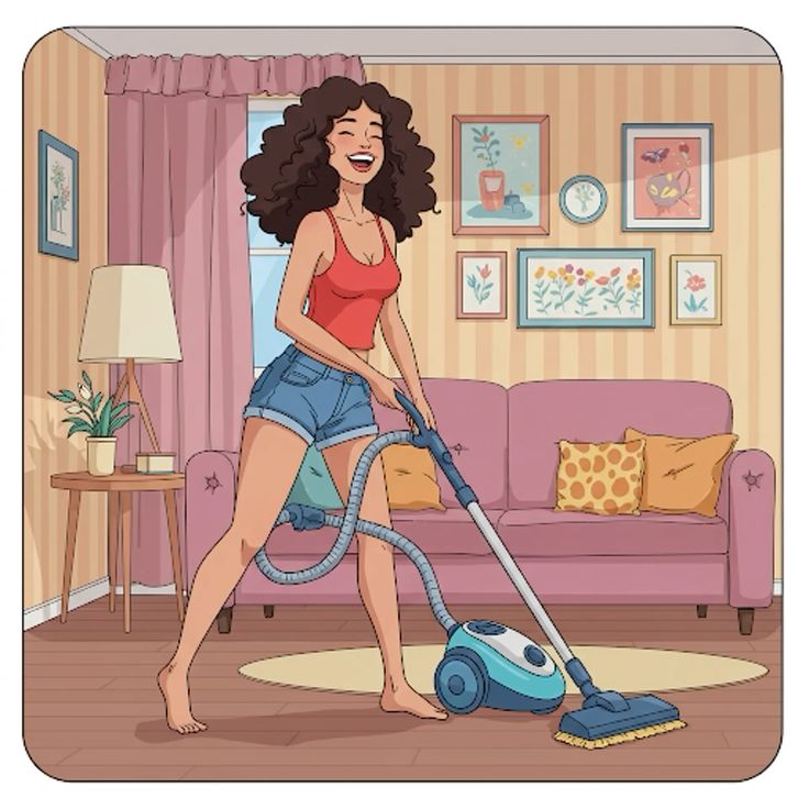 <p>do the hoovering</p>