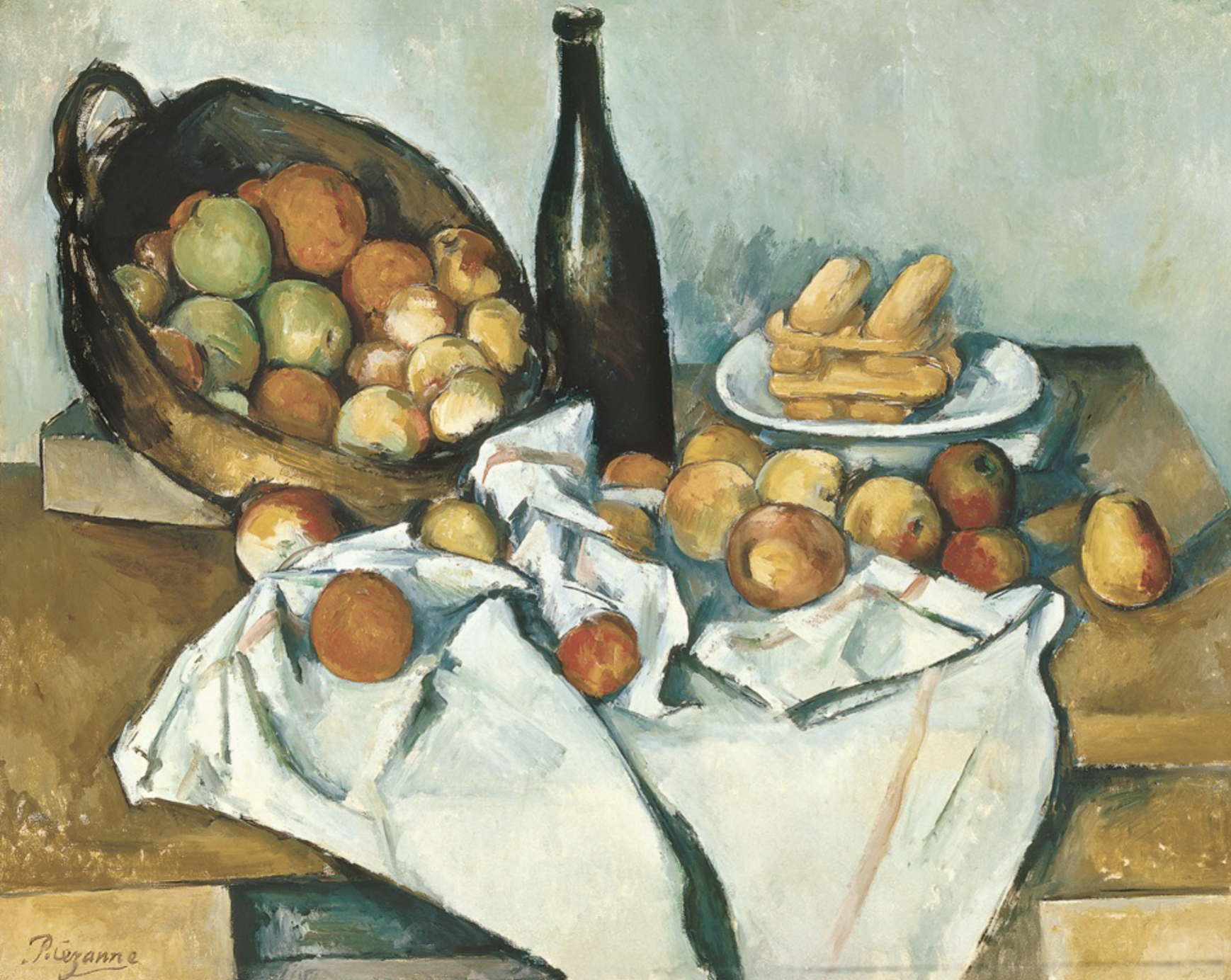 <p>Paul Cezanne (Still Life with Basket of Apples, 1880-94)</p>