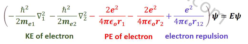 <p>Protons and Neutrons not included because of Born-Oppenheimer Approximation (nucleus is more big, too slow and can be assumed as stationary with comparison to electrons)</p>