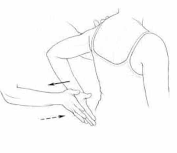 <p>Place your hand on your lower back. Try to lift it away from your back. If you can’t, it’s positive.</p>