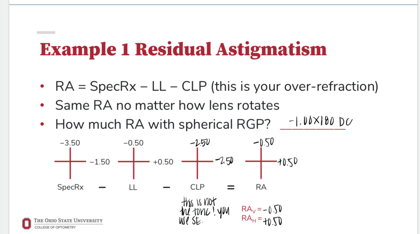 <p>Will you get the same RA no matter how the RGP rotates on the eye?</p>