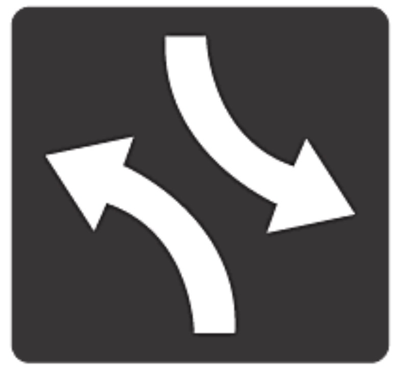 <p>What does a white, steady two-way left turn arrow mean?</p>