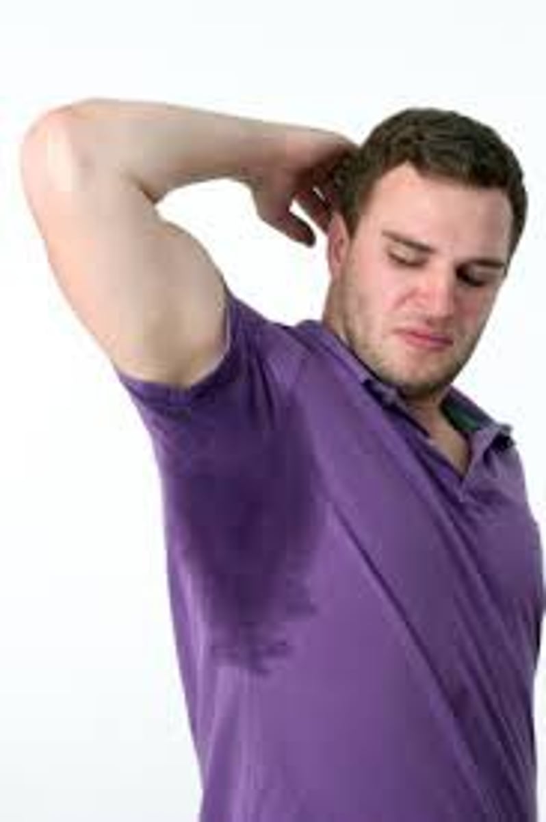 <p>excessive sweating</p>