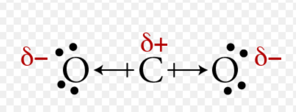 <p>geometry of the molecule, for example CO2 is a linear molecule meaning the partial negative charge of one oxygen cancels the other</p>