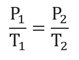 <p><strong>The pressure of a given amount of gas at constant volume (in a container) is directly proportional to the Kelvin temperature. </strong></p><p>As a gas in a constant volume is heated, the kinetic energy of the gas molecules rises, making them faster and increasing the number of collisions on the walls of the container, thereby increasing pressure.</p>