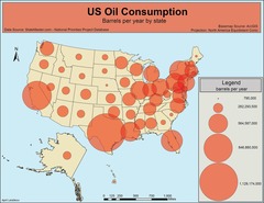 <p>Type of thematic map that used symbols like circles and the size of the circle to describe areas.</p>