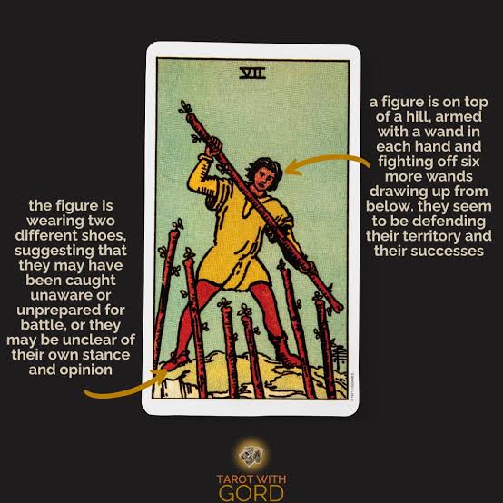 <p>Seven of Wands</p>