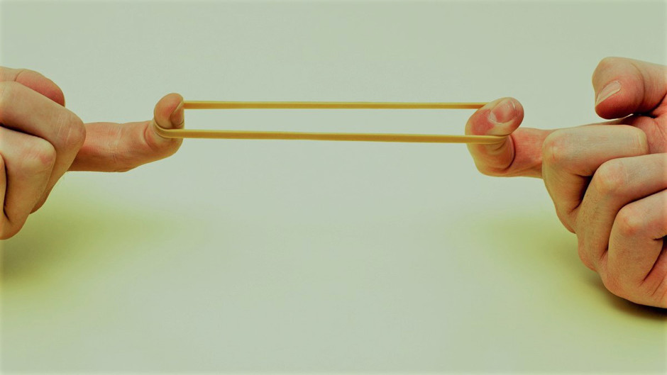 <p>What energy is a stretched rubber band?</p>