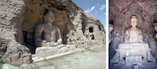 <p><span style="background-color: transparent;">&nbsp;Identify the following two cave sites and then describe the differences in their figures’ clothing style. How have past scholars have explained this difference? How does Katherine Tsiang explain the transition in style instead?</span></p>