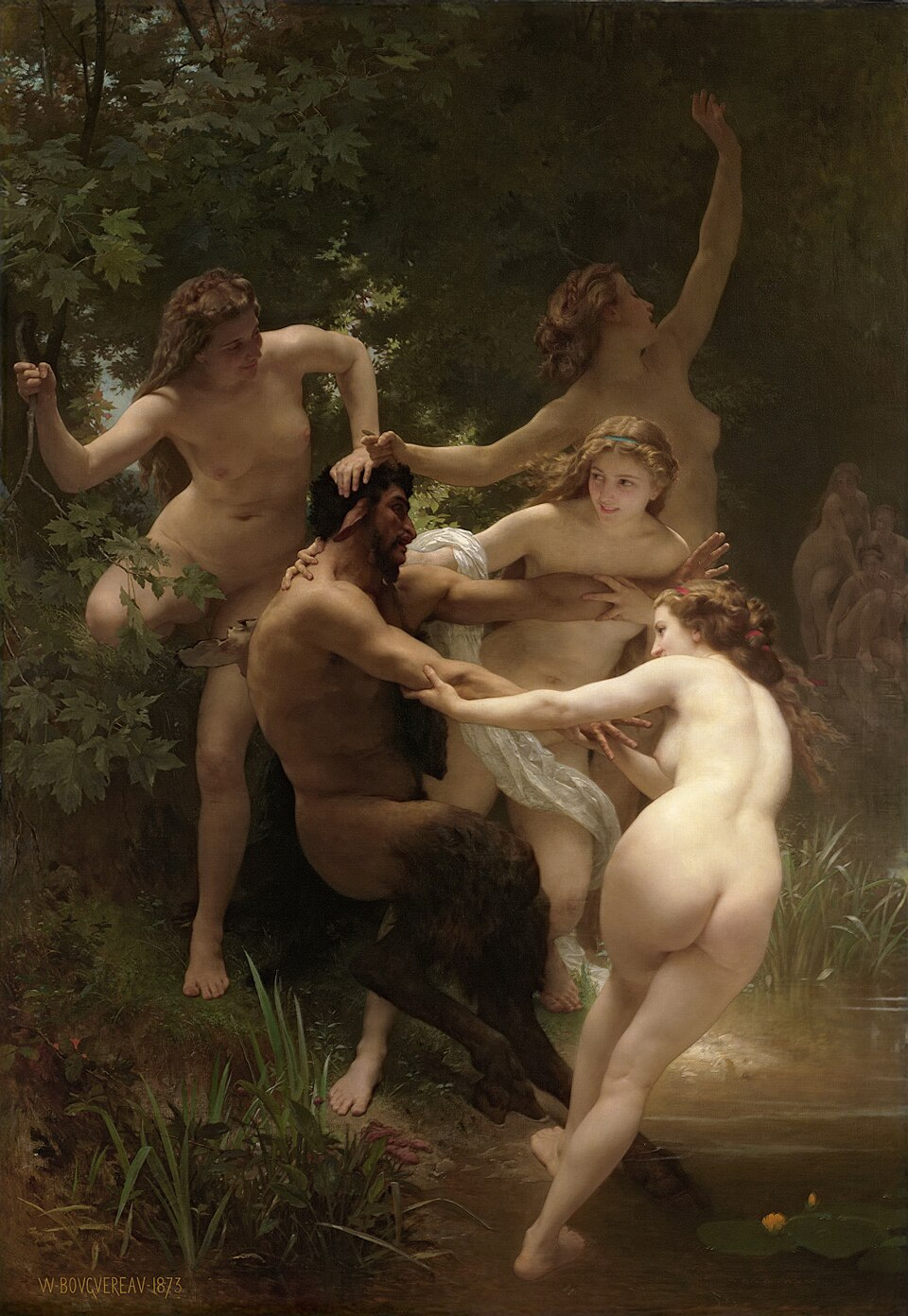 <p>Nymphs and Satyr (Bouguereau)</p>