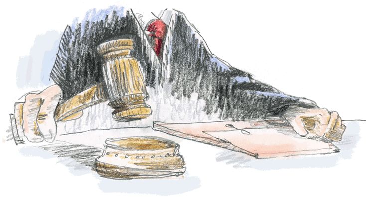 <p>Prosecute (verb)</p>