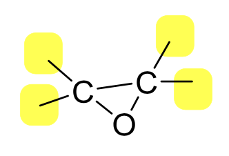 <p>A cyclic ether with a three-membered ring containing one oxygen.</p>