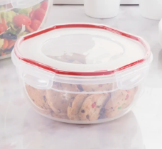 <p>2.5 Qt Bowl Clear lid w/ Rocket Red Gasket</p>